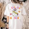 Teaching My Boos Ghost Teacher Cute Groovy Halloween Teacher Women's Comfort Colors T-Shirt Back Print Ivory Teaching My Boos Ghost Teacher Cute Groovy Halloween Teacher Women's Comfort Colors T-Shirt Back Print Ivory