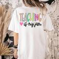 Teaching Is My Jam For Women Teacher Cute Teachers Outfit Women's Comfort Colors T-Shirt Back Print Ivory Teaching Is My Jam For Women Teacher Cute Teachers Outfit Women's Comfort Colors T-Shirt Back Print Ivory