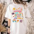 Teaching Kids About Jesus Is The Best Job Ever Bible Teacher Women's Comfort Colors T-Shirt Back Print Ivory Teaching Kids About Jesus Is The Best Job Ever Bible Teacher Women's Comfort Colors T-Shirt Back Print Ivory