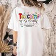 Teaching Is My Ministry God Christian Teacher Back To School Women's Comfort Colors T-Shirt Back Print Ivory