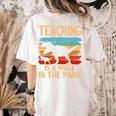 Teaching Is a Walk In Park Dinosaur Teacher Women's Comfort Colors T-Shirt Back Print Ivory Teaching Is a Walk In Park Dinosaur Teacher Women's Comfort Colors T-Shirt Back Print Ivory