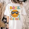 Test Day Rock The Test Teacher Testing Day You Got This Women's Comfort Colors T-Shirt Back Print Ivory