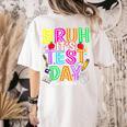 Testing Day Bruh It’s Test Day You Got This Teacher Student Women's Comfort Colors T-Shirt Back Print Ivory