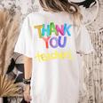 Thank You Teacher Appreciation Graduation Men Women Girls Kids Women's Comfort Colors T-Shirt Back Print Ivory