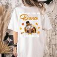 Thankful For My Dance Students Thanksgiving Turkey Teacher For Men Women Girls Kids Women's Comfort Colors T-Shirt Back Print Ivory