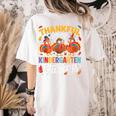 Thankful For My Kindergarten Turkeys Thanksgiving Teacher Women's Comfort Colors T-Shirt Back Print Ivory Thankful For My Kindergarten Turkeys Thanksgiving Teacher Women's Comfort Colors T-Shirt Back Print Ivory