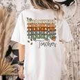Thankful Teacher Thanksgiving Fall Pumpkin Turkey Women's Comfort Colors T-Shirt Back Print Ivory Thankful Teacher Thanksgiving Fall Pumpkin Turkey Women's Comfort Colors T-Shirt Back Print Ivory