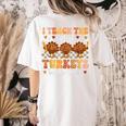 Thanksgiving Teacher I Teach The Cutest Turkeys In The Flock Women's Comfort Colors T-Shirt Back Print Ivory Thanksgiving Teacher I Teach The Cutest Turkeys In The Flock Women's Comfort Colors T-Shirt Back Print Ivory