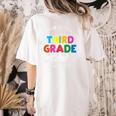 Third Grade Crew First Day Of School 3rd Grade Teacher Women's Comfort Colors T-Shirt Back Print Ivory