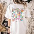 The Tired Teachers Department Retro Groovy Back To School Women's Comfort Colors T-Shirt Back Print Ivory The Tired Teachers Department Retro Groovy Back To School Women's Comfort Colors T-Shirt Back Print Ivory