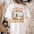 TK Boo Crew Preppy Halloween Floral Ghost TK Teacher Team TK Women's Comfort Colors T-Shirt Back Print Ivory TK Boo Crew Preppy Halloween Floral Ghost TK Teacher Team TK Women's Comfort Colors T-Shirt Back Print Ivory