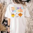 Trick Or Teach Cute Halloween Teacher Women's Comfort Colors T-Shirt Back Print Ivory Trick Or Teach Cute Halloween Teacher Women's Comfort Colors T-Shirt Back Print Ivory