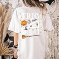 Trig Or Treat Shirt Halloween Math Teacher School College Men Women Kids Women's Comfort Colors T-Shirt Back Print Ivory