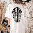 Trilobite Fossil Geology Teacher Student Geologist Women's Comfort Colors T-Shirt Back Print Ivory