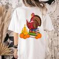 Turkey Reading Books Fall Thanksgiving Teacher Book Women's Comfort Colors T-Shirt Back Print Ivory Turkey Reading Books Fall Thanksgiving Teacher Book Women's Comfort Colors T-Shirt Back Print Ivory