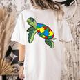 Turtle Puzzle Pieces For Autism Awareness Kids Women Teacher Women's Comfort Colors T-Shirt Back Print Ivory Turtle Puzzle Pieces For Autism Awareness Kids Women Teacher Women's Comfort Colors T-Shirt Back Print Ivory