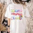 Never Underestimate A Teacher Does All Things Through Christ For Men Women Women's Comfort Colors T-Shirt Back Print Ivory