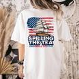 US History Teacher Boston Spilling The Tea Since 1773 Women's Comfort Colors T-Shirt Back Print Ivory