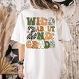 Wild About 2nd Grade Teacher Student First Day Of School Women's Comfort Colors T-Shirt Back Print Ivory