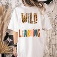 Wild About Learning Teacher Back To School Teaching Women's Comfort Colors T-Shirt Back Print Ivory Wild About Learning Teacher Back To School Teaching Women's Comfort Colors T-Shirt Back Print Ivory