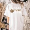 Wild About Teaching School Crew 4th Grade Teacher Squad Women's Comfort Colors T-Shirt Back Print Ivory