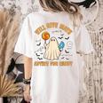 Will Give Math Advice For Candy Math Ghost Teacher Halloween Women's Comfort Colors T-Shirt Back Print Ivory