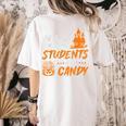 Will Trade Students For Candy Halloween Costume Teacher Women's Comfort Colors T-Shirt Back Print Ivory