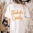 Will Trade Students For Candy Halloween Costume Teacher Women's Comfort Colors T-Shirt Back Print Ivory Will Trade Students For Candy Halloween Costume Teacher Women's Comfort Colors T-Shirt Back Print Ivory
