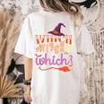 Which Witch Is Which Halloween English Teacher Women's Comfort Colors T-Shirt Back Print Ivory Which Witch Is Which Halloween English Teacher Women's Comfort Colors T-Shirt Back Print Ivory