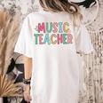 Women Music Teacher First Day Of School Elementary School Women's Comfort Colors T-Shirt Back Print Ivory Women Music Teacher First Day Of School Elementary School Women's Comfort Colors T-Shirt Back Print Ivory