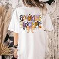 Women Spooky Science Teacher Halloween Science Stem Teacher Women's Comfort Colors T-Shirt Back Print Ivory