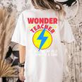 Wonder Teacher Costume Shirt Teacher Halloween Costume Men Women Women's Comfort Colors T-Shirt Back Print Ivory