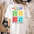 What Zone Are You In How Are You Feeling Teacher Women's Comfort Colors T-Shirt Back Print Ivory What Zone Are You In How Are You Feeling Teacher Women's Comfort Colors T-Shirt Back Print Ivory
