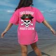 3rd Grade Pirate Crew Halloween Costume Student Teacher Women's Comfort Colors T-Shirt Back Print Crunchberry