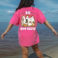 5K Boo Crew Halloween Teacher K5 Floral Ghost Trick Or Teach Women's Comfort Colors T-Shirt Back Print Crunchberry 5K Boo Crew Halloween Teacher K5 Floral Ghost Trick Or Teach Women's Comfort Colors T-Shirt Back Print Crunchberry