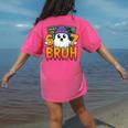 67 Teacher Ghost Six Seven Meme Math Equation Bruh Halloween Women's Comfort Colors T-Shirt Back Print Crunchberry