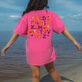 ABCs Learning Kindergarten Teacher Halloween Alphabet Women's Comfort Colors T-Shirt Back Print Crunchberry ABCs Learning Kindergarten Teacher Halloween Alphabet Women's Comfort Colors T-Shirt Back Print Crunchberry
