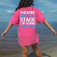 Theater Teacher Drama Teacher Theater Nerd Actor Men Women Kids Women's Comfort Colors T-Shirt Back Print Crunchberry