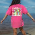 Back To School Kindergarten Preppy Teacher Girl Women's Comfort Colors T-Shirt Back Print Crunchberry