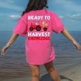 Back To School Teacher Farming Tractor Farmer Kids 100th Day Women's Comfort Colors T-Shirt Back Print Crunchberry Back To School Teacher Farming Tractor Farmer Kids 100th Day Women's Comfort Colors T-Shirt Back Print Crunchberry