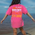 My Broom Broke So Now I Teach 5th Grade Halloween Teacher Women's Comfort Colors T-Shirt Back Print Crunchberry My Broom Broke So Now I Teach 5th Grade Halloween Teacher Women's Comfort Colors T-Shirt Back Print Crunchberry