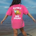 Bumble Bee Squad Honey Bumblebee Teacher Team Group Women's Comfort Colors T-Shirt Back Print Crunchberry