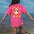 You Can't Scare Me I Teach 5th Grade Teacher Halloween Ghost Women's Comfort Colors T-Shirt Back Print Crunchberry