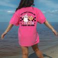 You Cant Scare Me I Teach First Grade Teacher Halloween Women's Comfort Colors T-Shirt Back Print Crunchberry