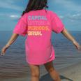 Capital Letters And Periods Bruh Teacher Bruh Teache Women's Comfort Colors T-Shirt Back Print Crunchberry