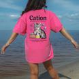 Cation Shirt Cat Science Chemistry Teacher Chemist Pun Women's Comfort Colors T-Shirt Back Print Crunchberry