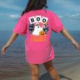 Chemistry Boo Ghost Element Of Surprise Science Teacher Tee Women's Comfort Colors T-Shirt Back Print Crunchberry