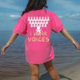 Choir Teacher Shirt I Hear Voices Chorister Tee Women's Comfort Colors T-Shirt Back Print Crunchberry