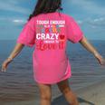 Crazy Teacher Men Women School Teachers Women's Comfort Colors T-Shirt Back Print Crunchberry