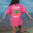 Creepin It Real Monster School 3rd Grade Teacher Halloween Women's Comfort Colors T-Shirt Back Print Crunchberry Creepin It Real Monster School 3rd Grade Teacher Halloween Women's Comfort Colors T-Shirt Back Print Crunchberry
